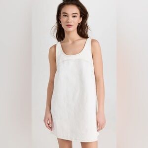 FRAME Micro Flare Denim Shift Dress